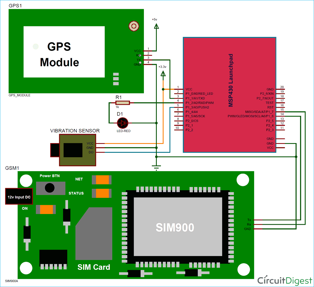 Schematic Diagram Gps Tracker