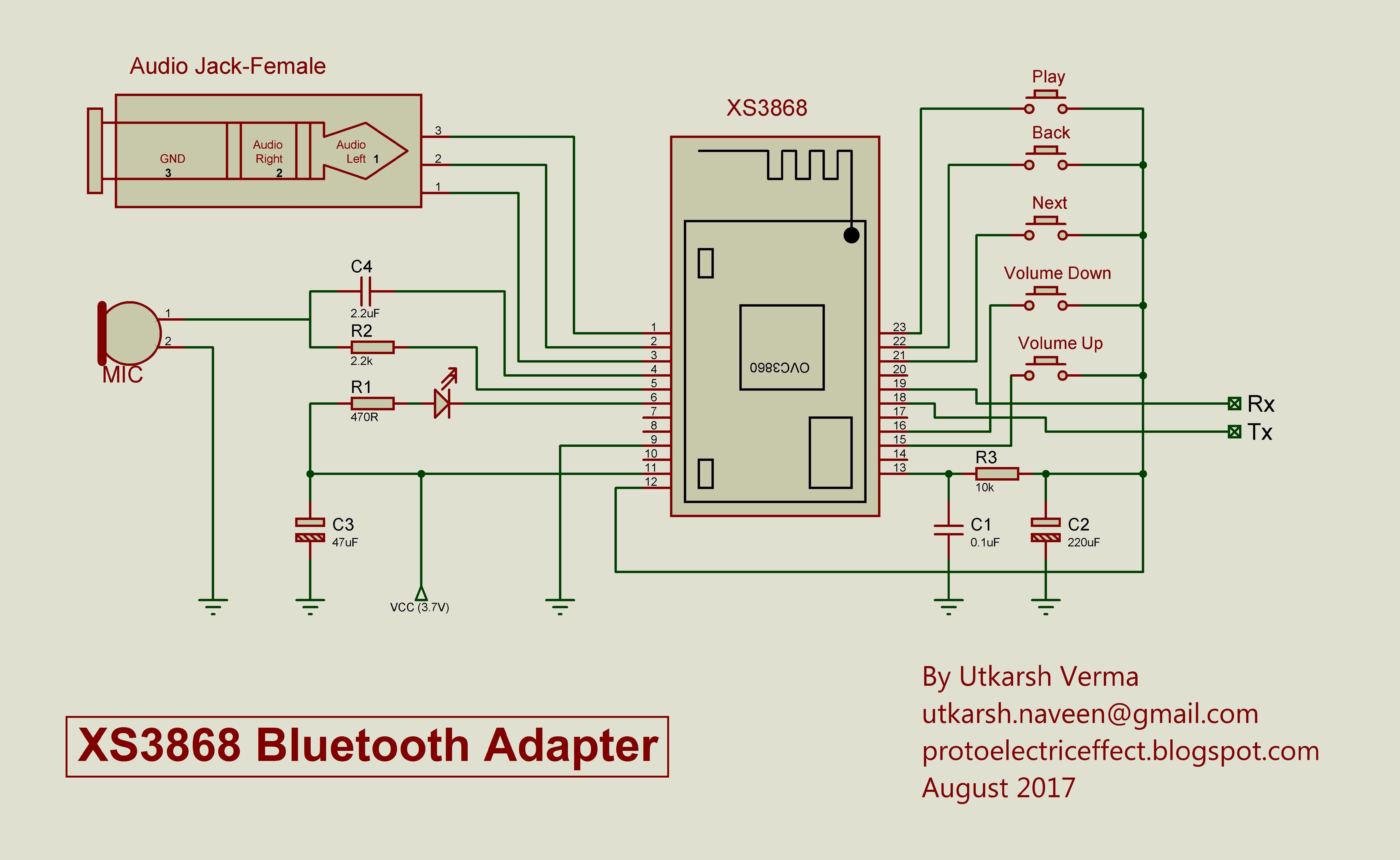 Schematic Diagram Bluetooth Module
