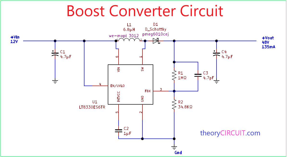 Schematic Diagram Boost Converter