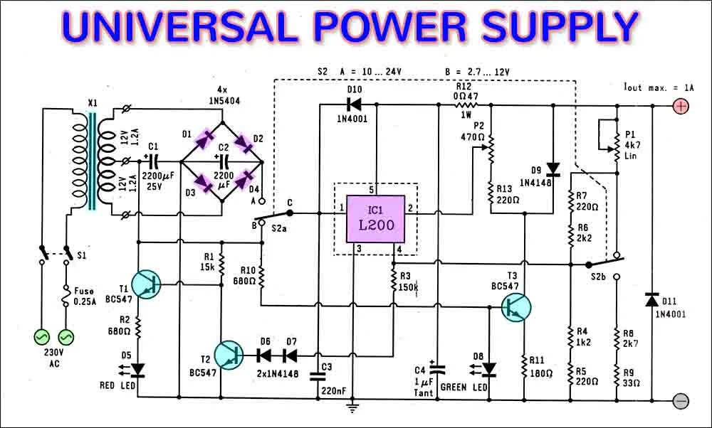 0 30V 0 10A Regulated Variable Power Supply Circuit Diagram Discounts Sales