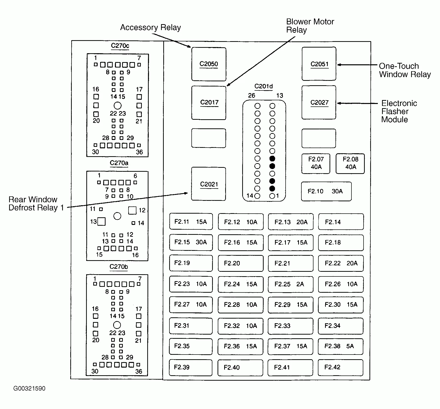 03 Ford Taurus Fuse Box Diagram