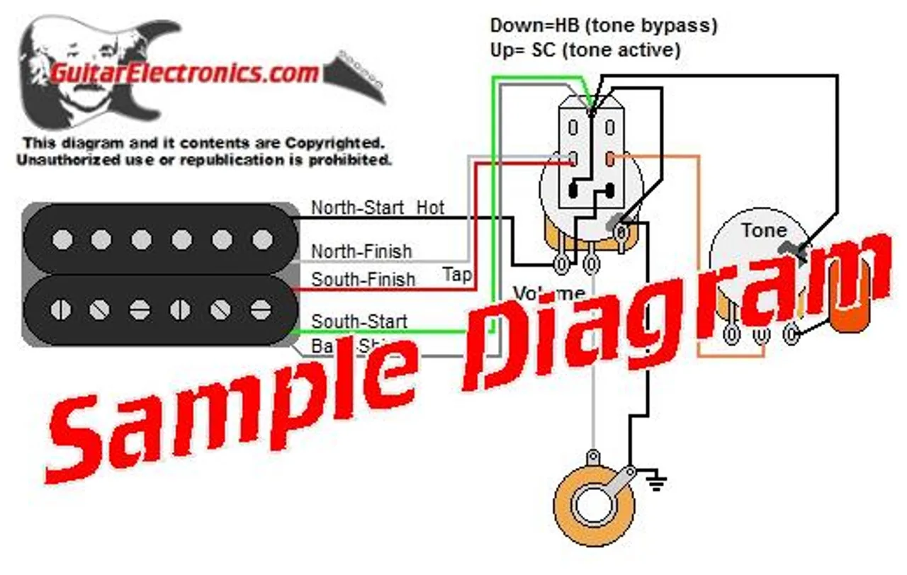 1 Pickup Custom Designed Guitar Wiring Diagrams