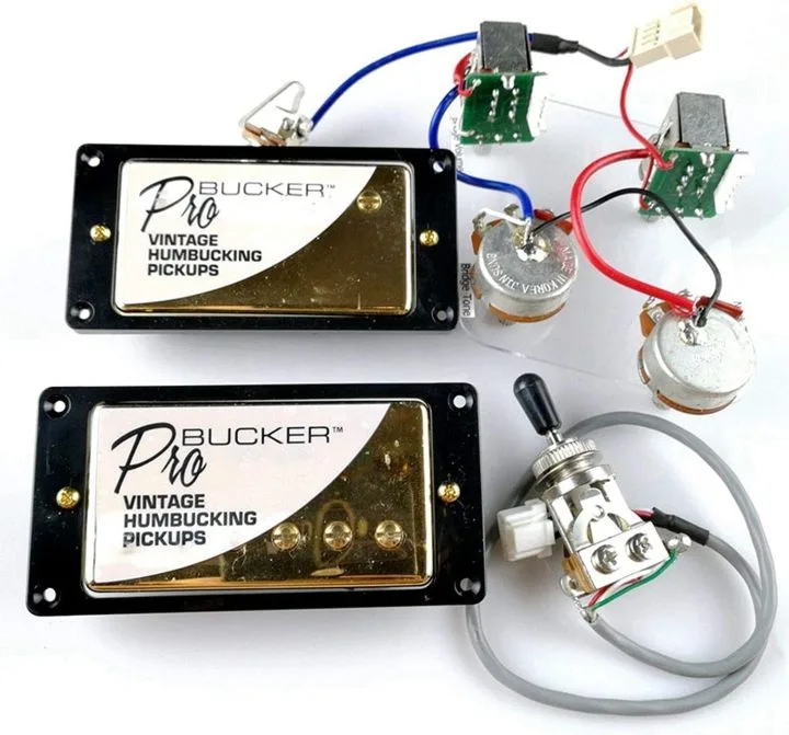 1 Set Epiphone Probucker Alnico Bridge Neck Pickups With Pro Wiring Harness Pots 3 Way Switches