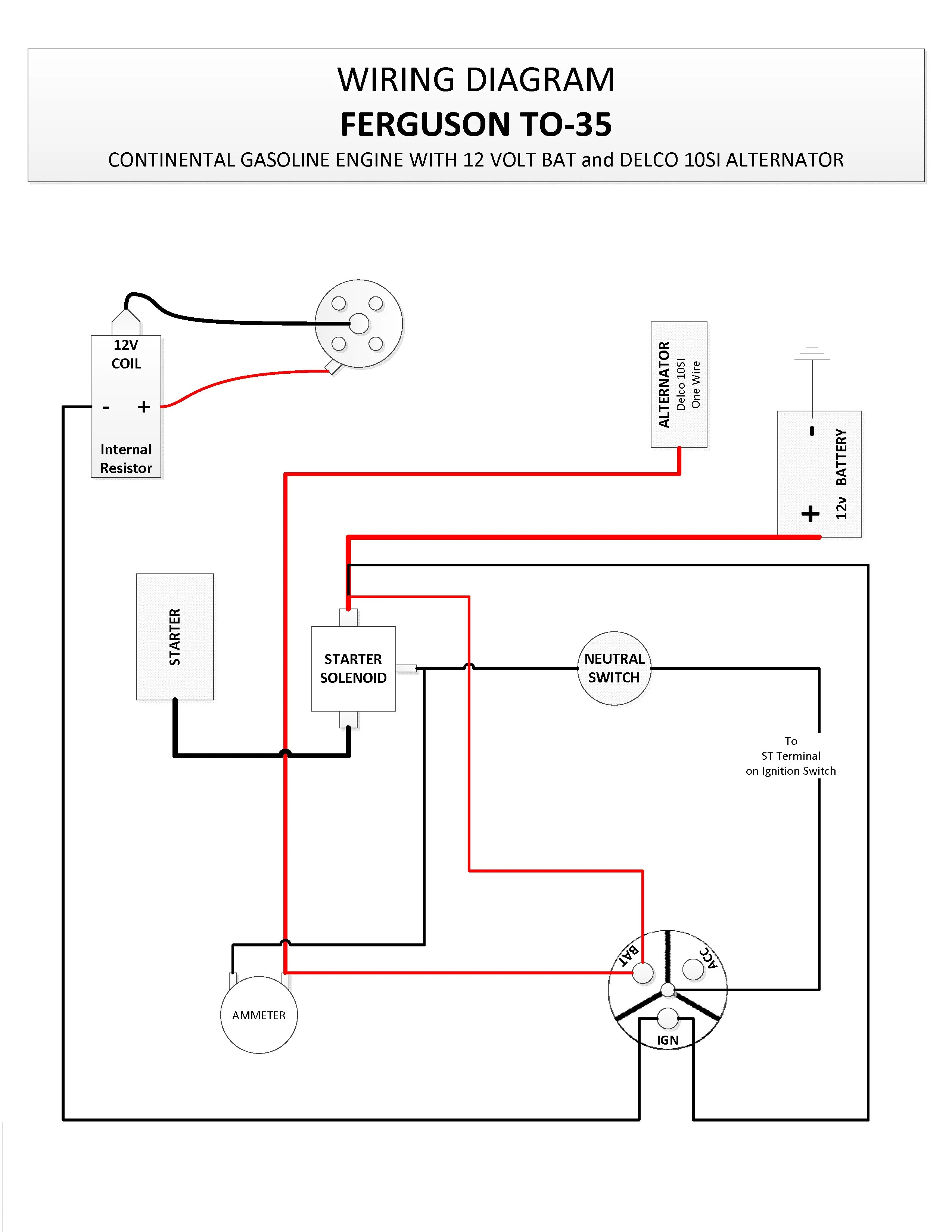 1 Wire Alternator Wiring Diagram