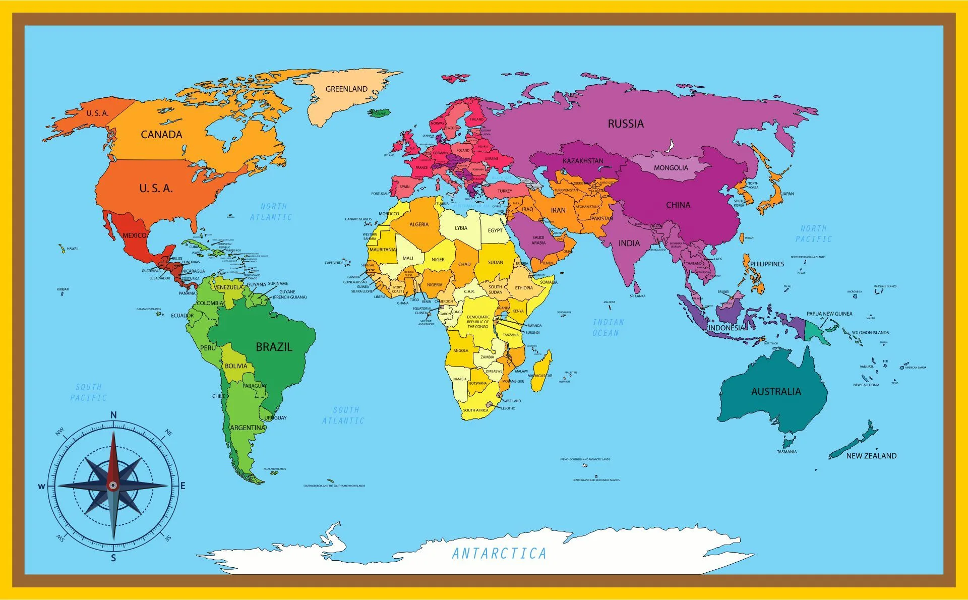 10 Best Free Large Printable World Map Pdf For Free At Printablee World Map Printable Color