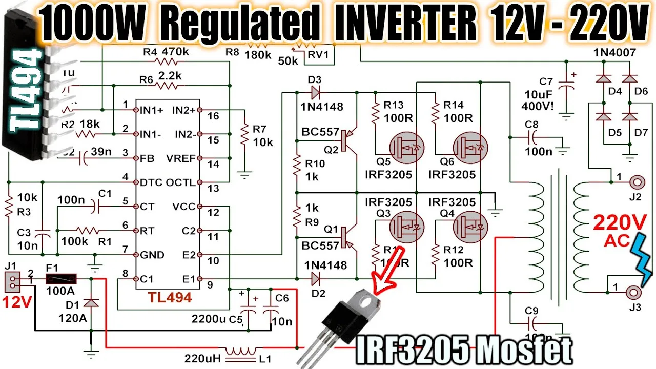 1000W Power Inverter Circuit Diagram Pdf