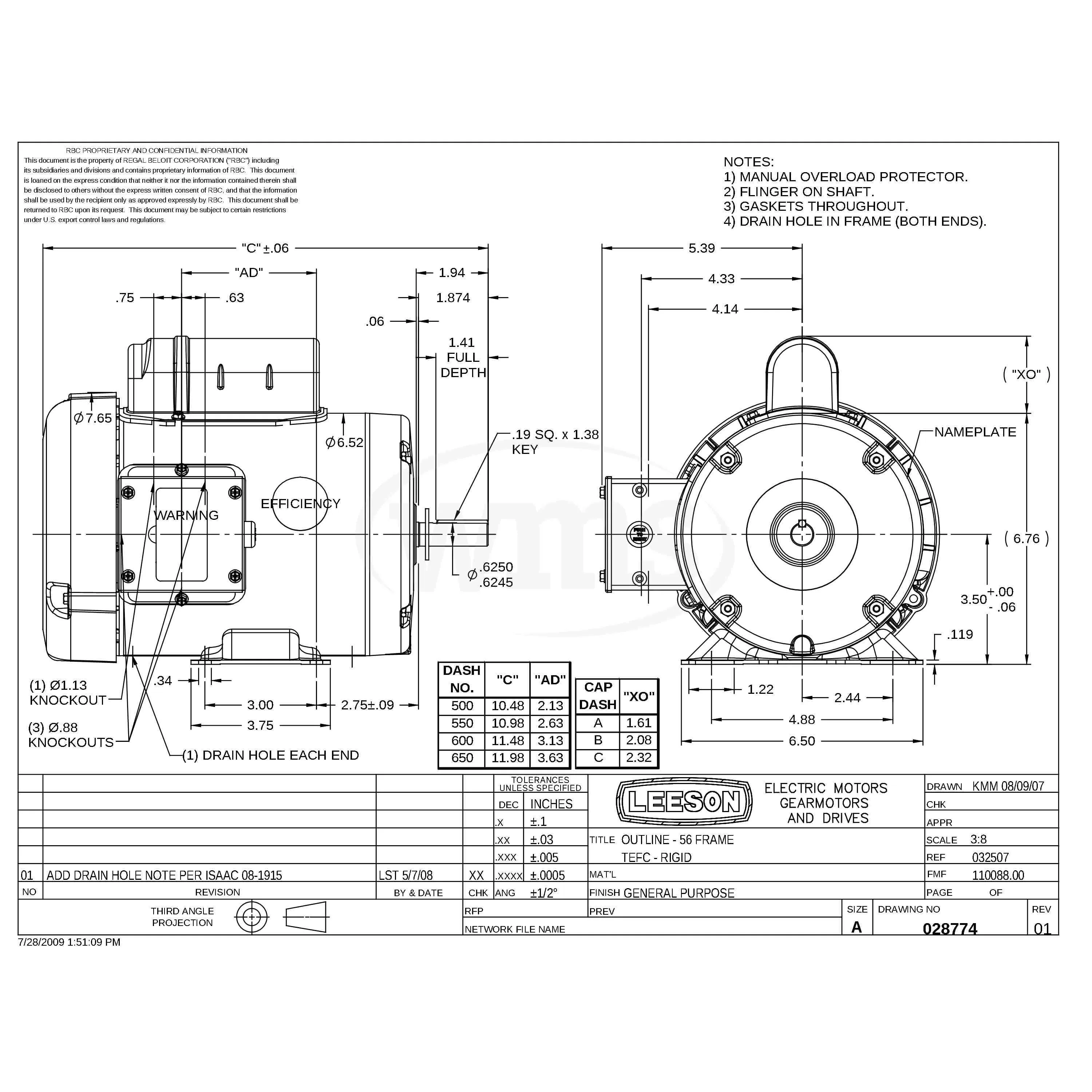 110086 00 1 2Hp Leeson Farm Duty Electric Motor