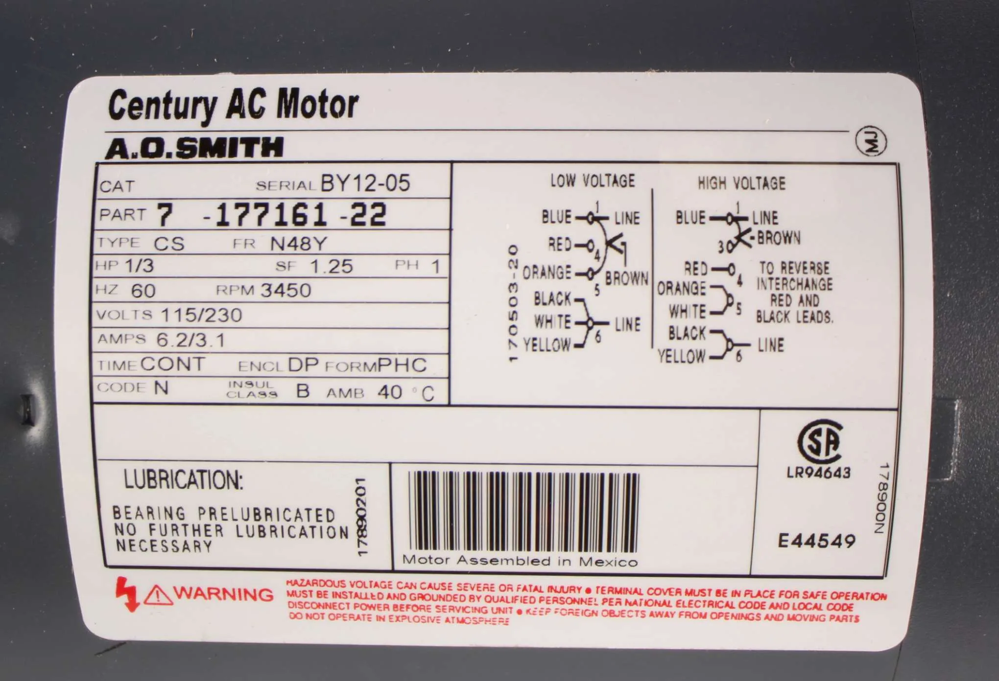 115 230 Volt Century Electric Motor Wiring Diagram Sale Clearance