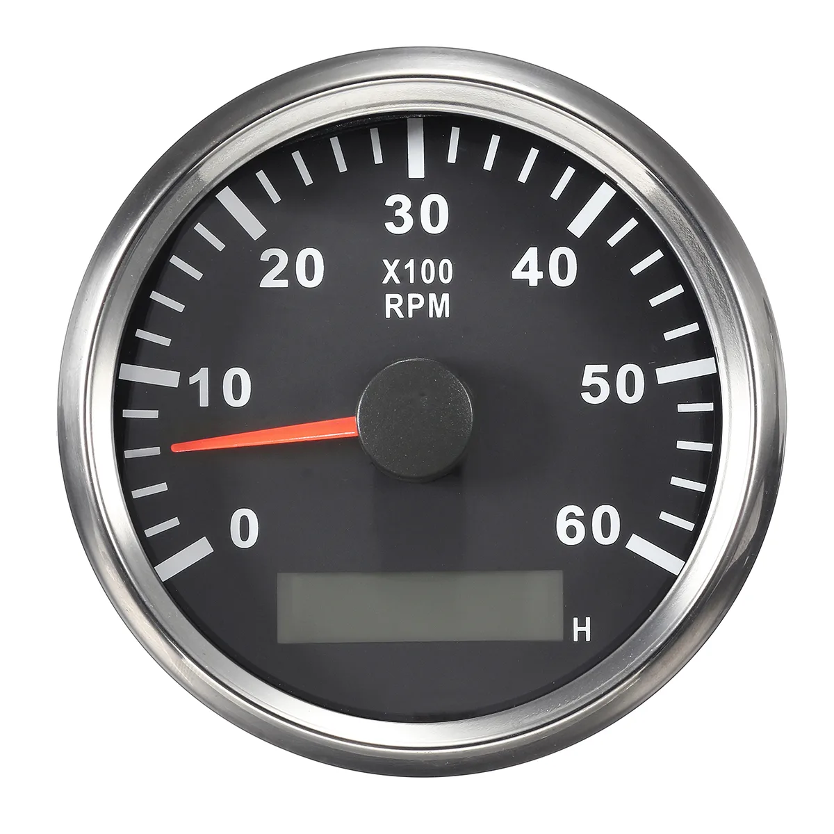12 24V 85Mm 6000 Rpm Boat Meter Tachometer Hourmeter Black