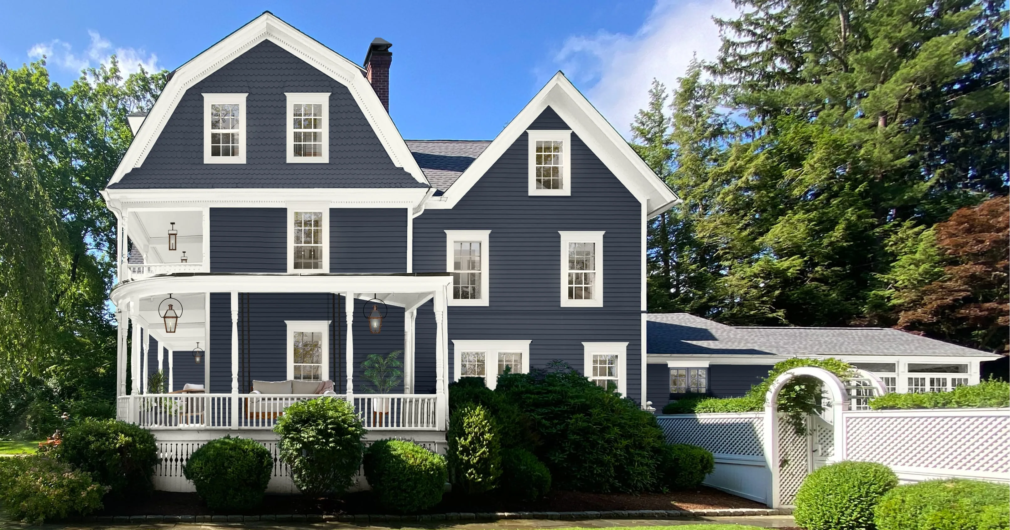 12 Blue Exterior House Colors We Love Brick Batten