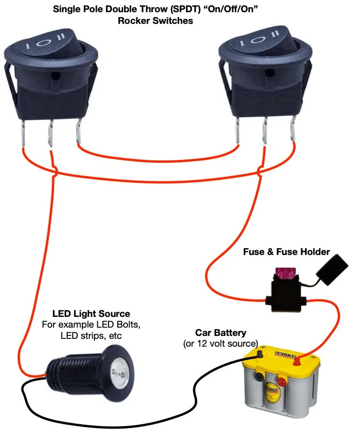 12 Volt Dc Up And Down Switch Wiring Diagram
