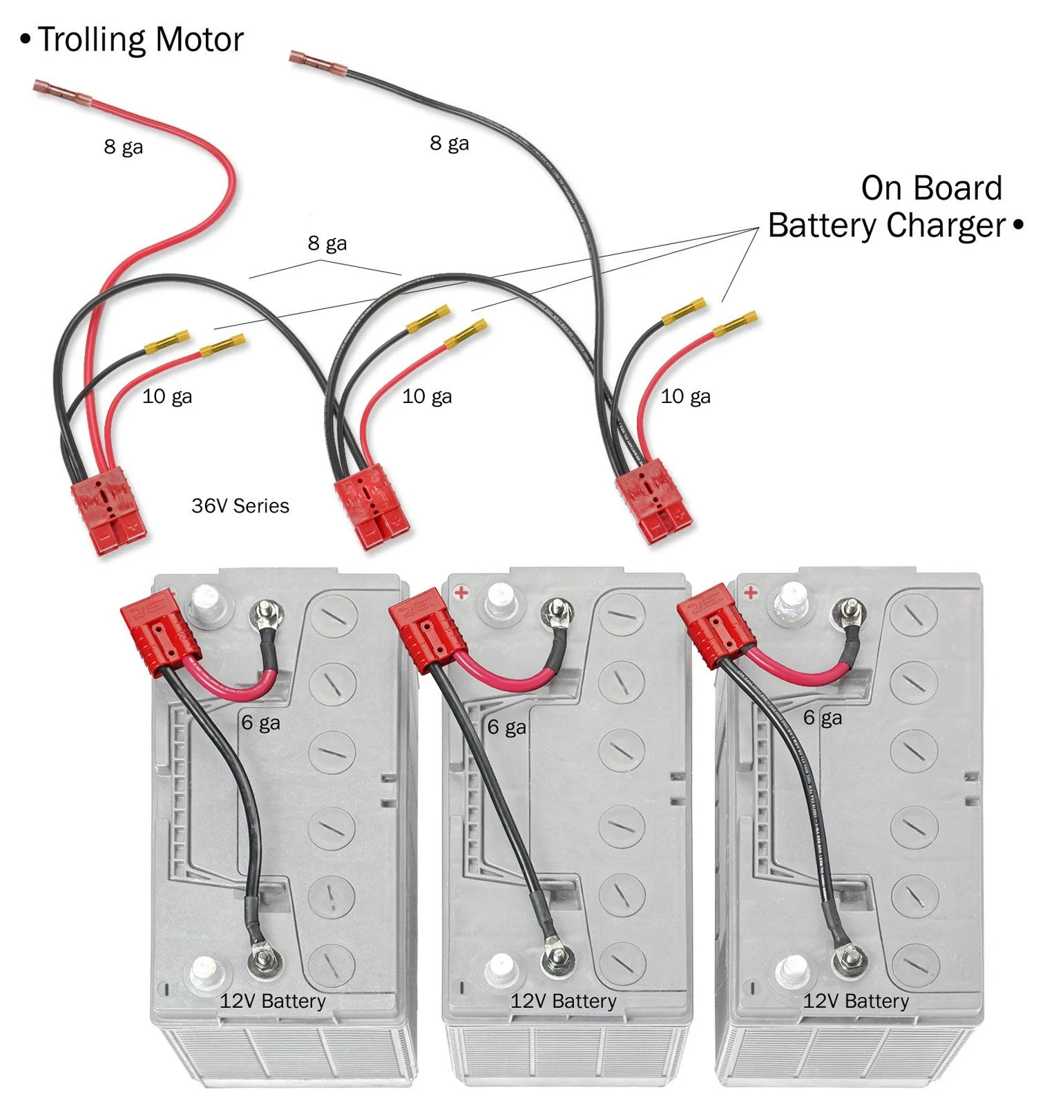 12 Volt Multi 4 Fused Connection Kit Fuses Included Rce12Vb4Fk Trolling Motor Boat Wiring