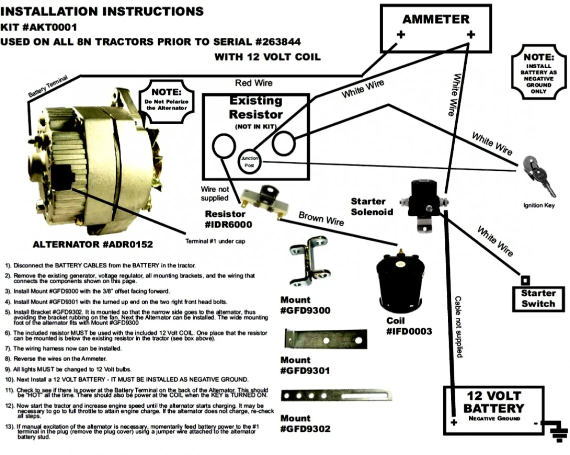 12 Volt Wiring Diagram For 8N Ford Tractor