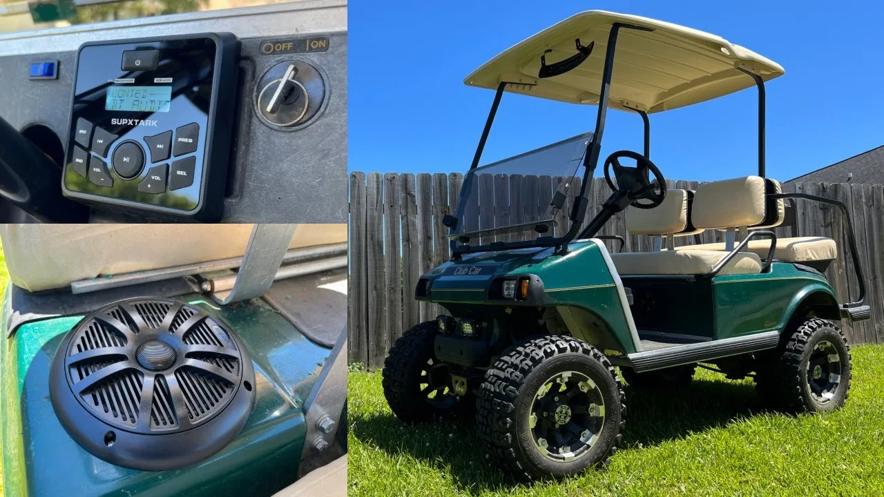 120 Bluetooth Marine Stereo Speakers Installed In Golf Cart And I Cant Believe How It Sounds