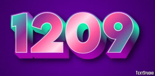 1209 Text Effect And Logo Design Number