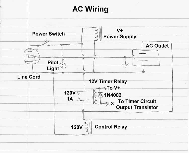 120V Relay Switch Electrical Wiring Diagrams