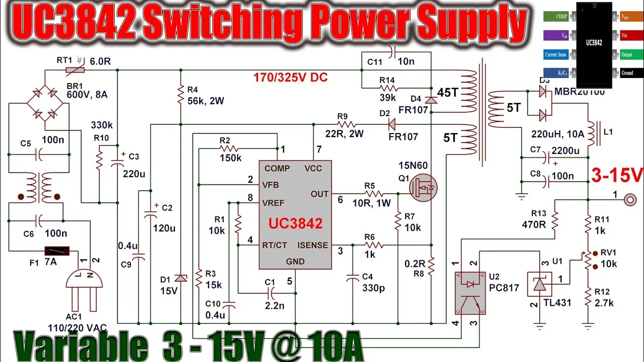 12V 10A Battery Charger Circuit Diagram