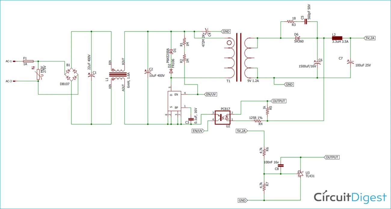 12V 2A Smps Power Supply Circuit Diagram