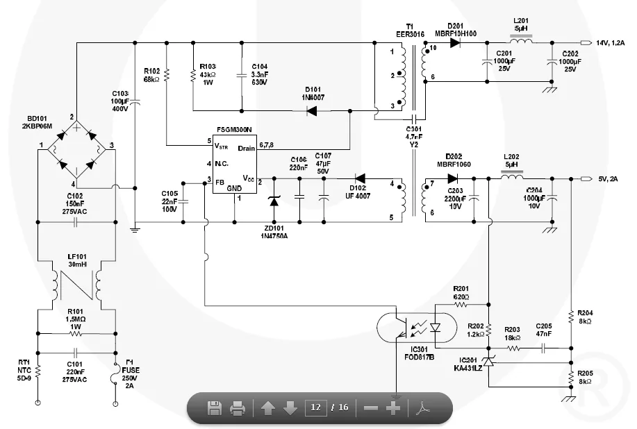 12V 3A Smps Circuit Diagram