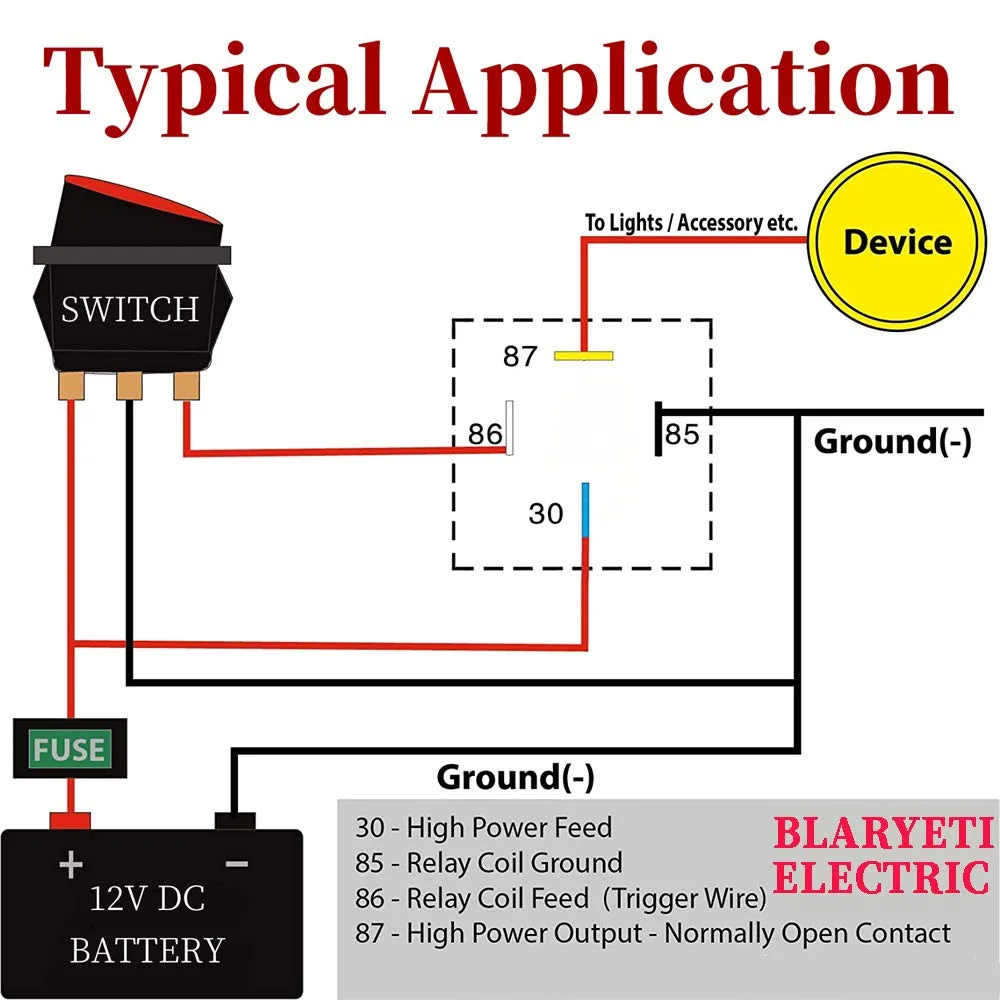 12V 40A Relay Wiring Diagram Wiring Diagram