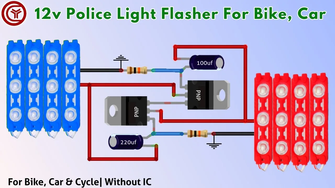 12V Police Light Circuit Diagram