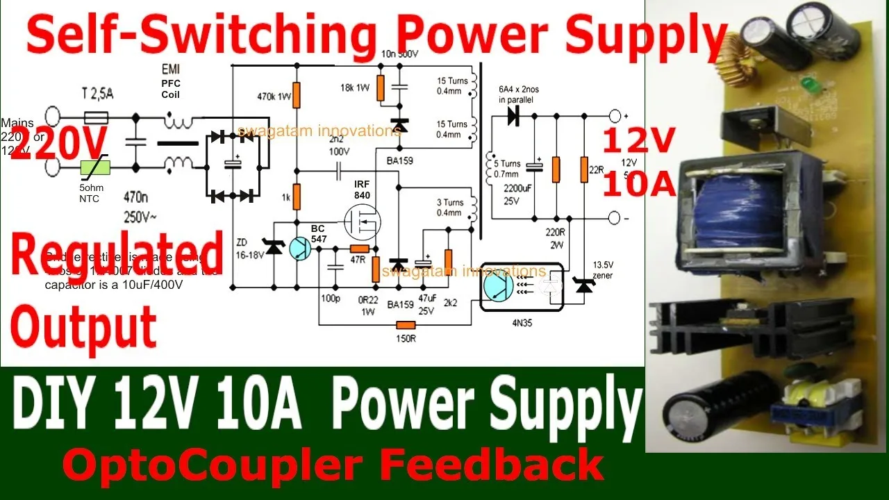 12V Switching Power Supply Circuit