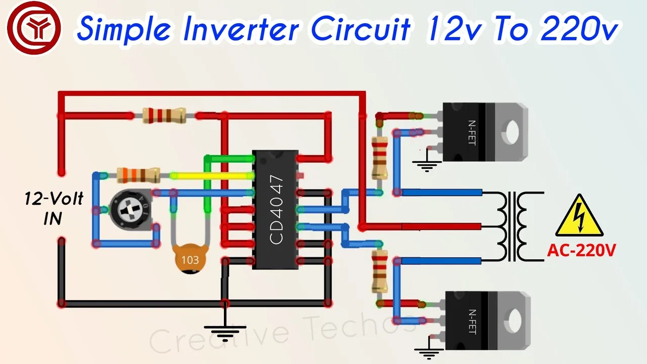 12V To 220V 300W Inverter Circuit Diagram