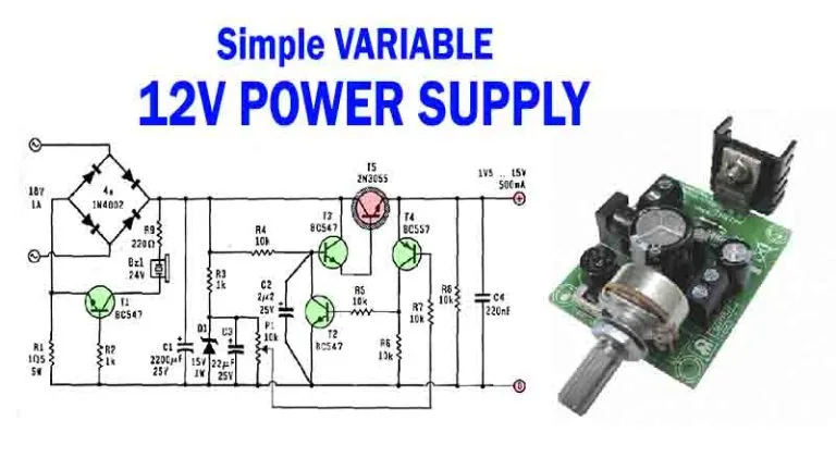 12V Variable Power Supply Circuit Diagram