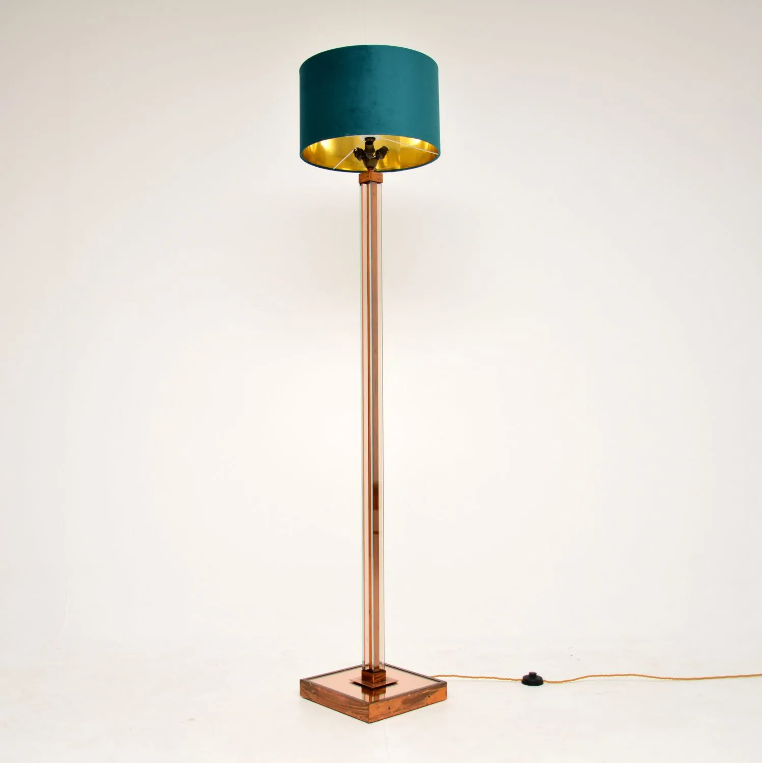 1930 S Vintage Art Deco Copper Floor Lamp Marylebone Antiques