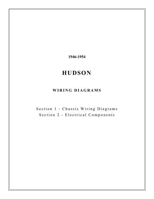 1946 1954 Hudson Wiring Diagrams