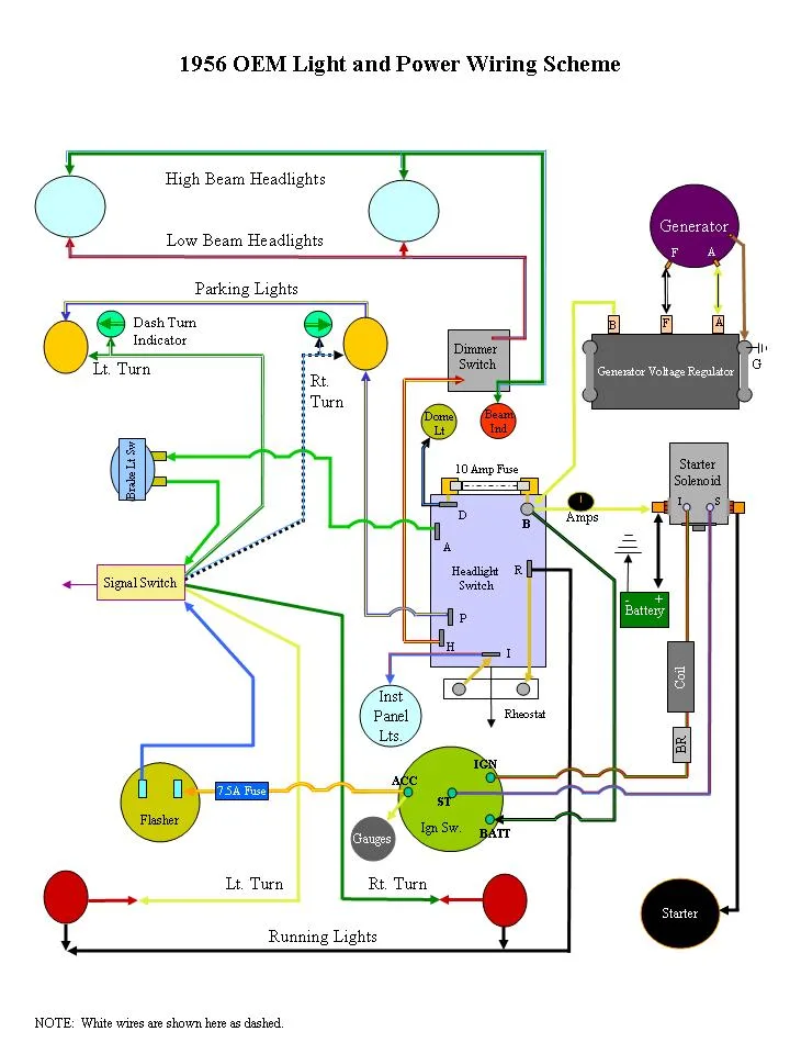 1953 56 Ford F100 Turn Signal Switch Wiring Diagram