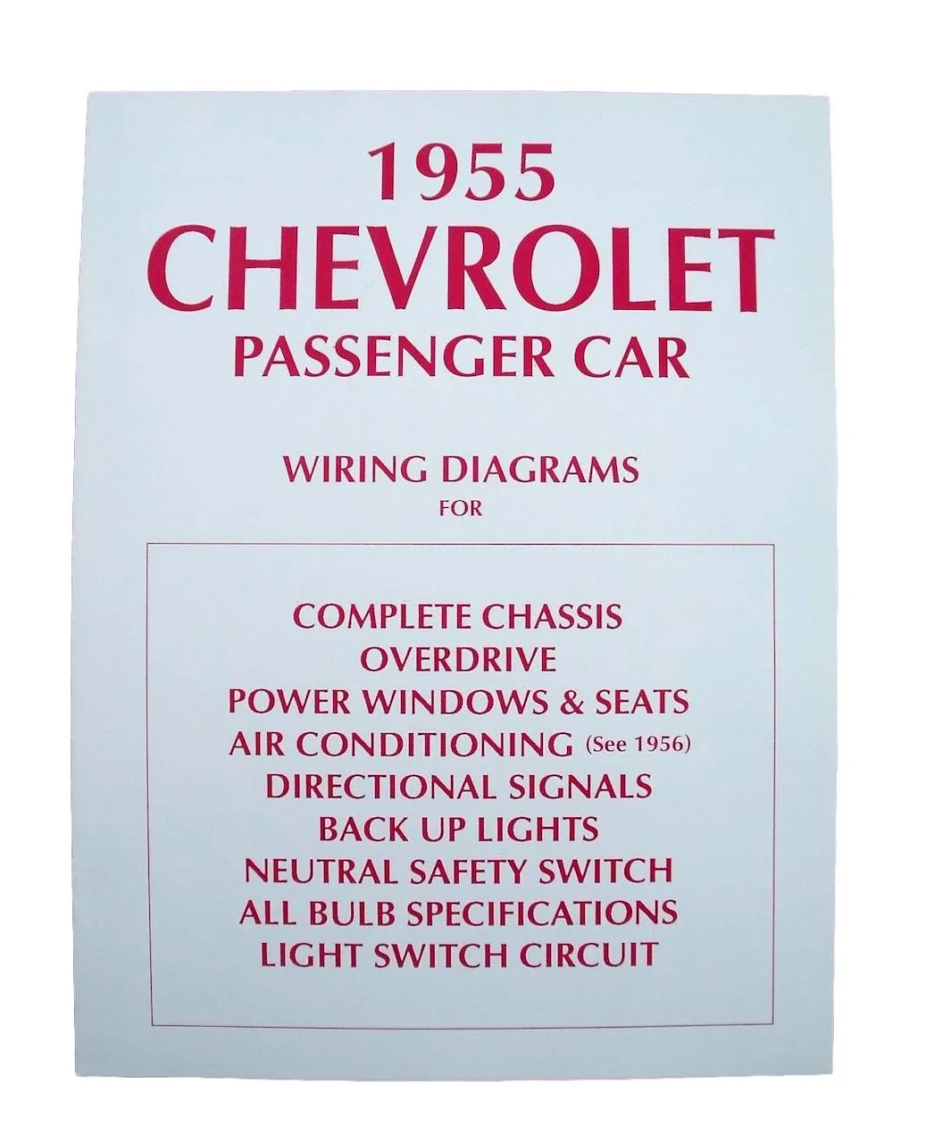 1955 Chevrolet Wiring Diagram Wiring Diagram