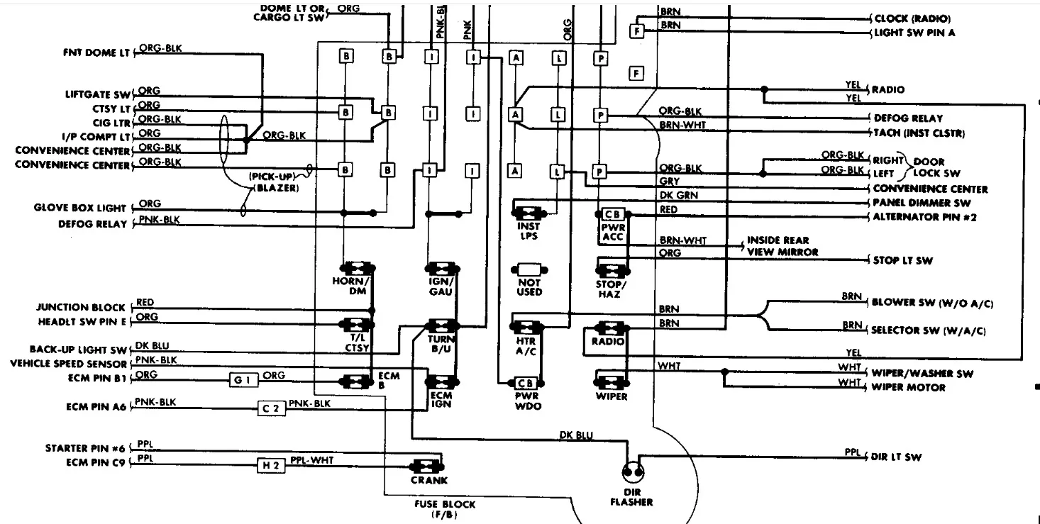 1955 Chevy Fuse Panel Diagram