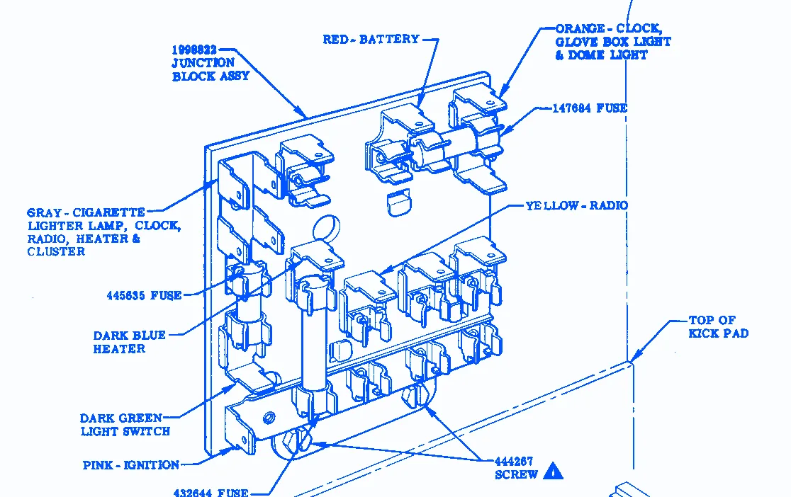 1956 Chevy Fuse Panel Diagram