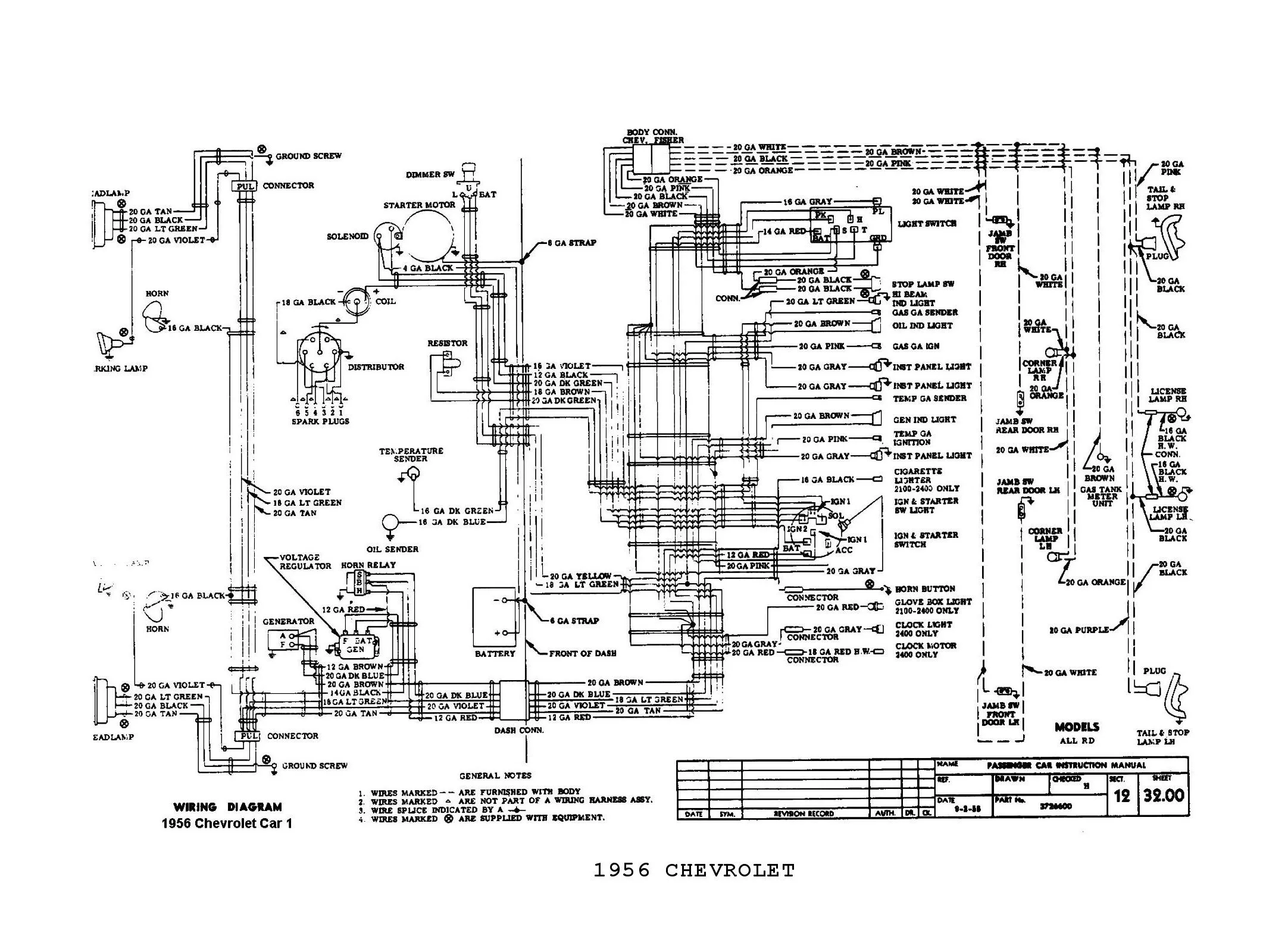 1956 Chevy Ignition Switch Wiring Diagram Collection