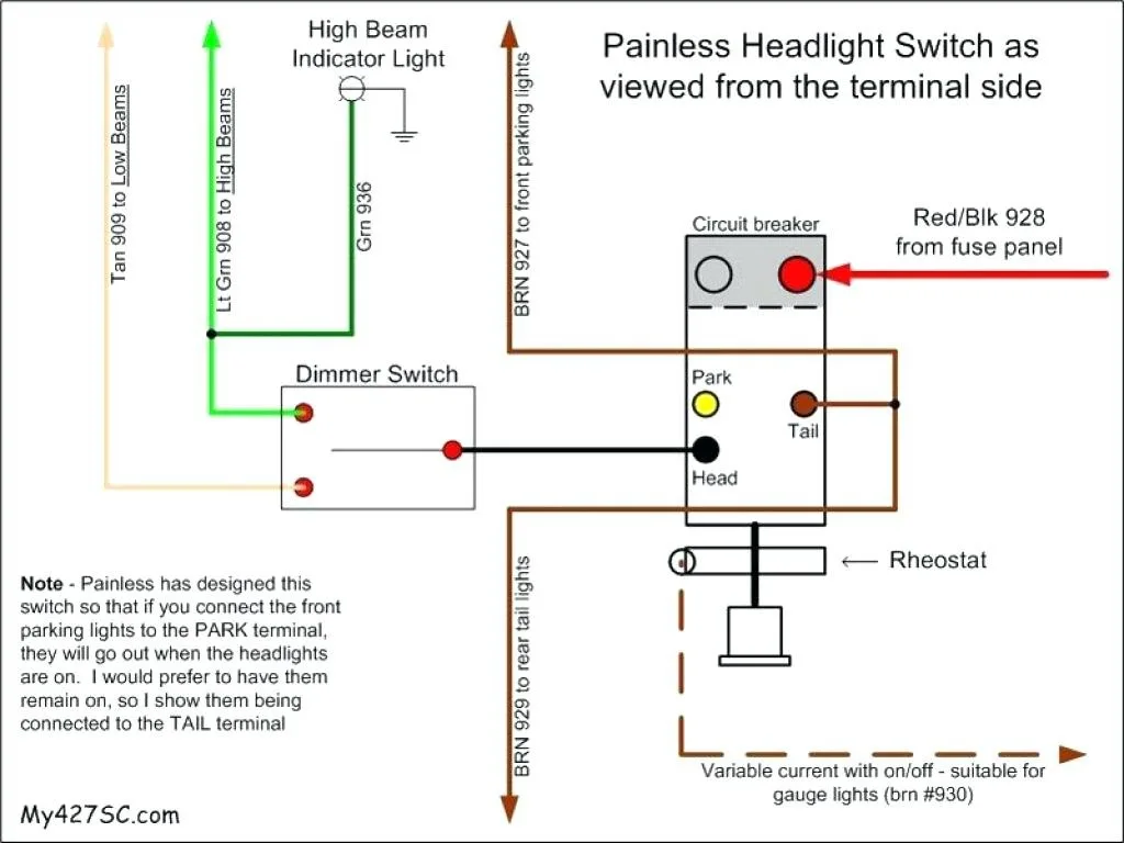 1957 Chevy Headlight Switch Wiring Diagram