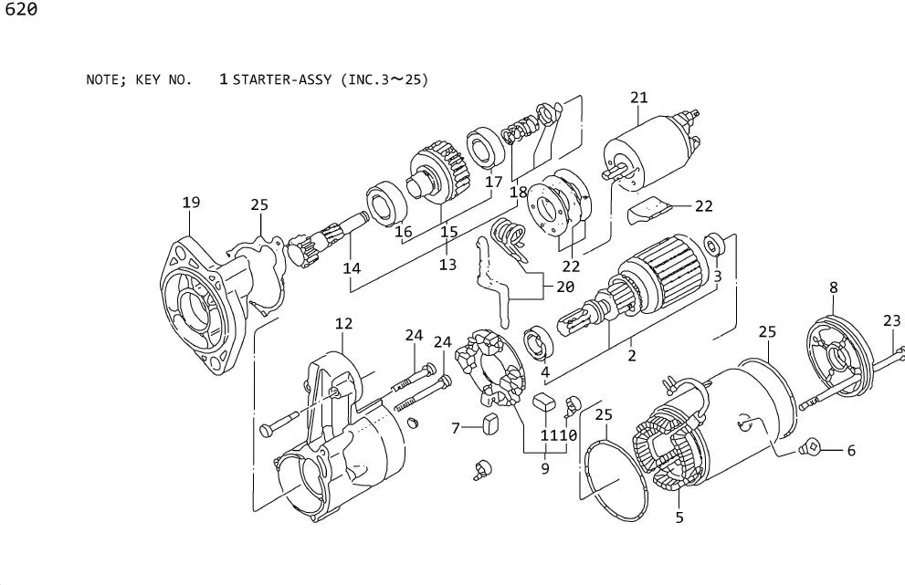 1960 Nissan Motor Starter Remanufactured Starter A 23300 N3302R Genuine Nissan Part