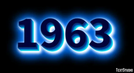 1963 Text Effect And Logo Design Number