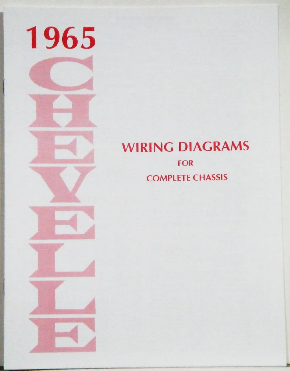 1965 Chevelle Factory Wiring Diagram Manual 1967 1968 1969 Camaro Parts Nos Rare