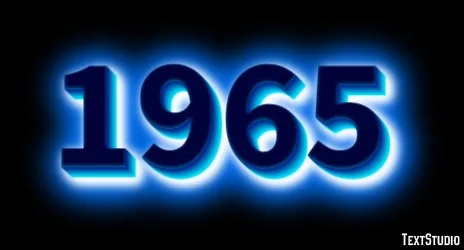 1965 Effet De Texte Et Design De Logos Nombre