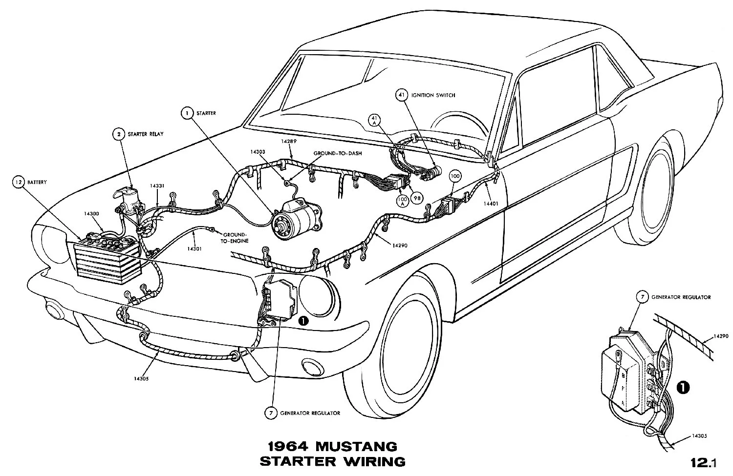 1965 Mustang Horn Wiring Diagram Schematic