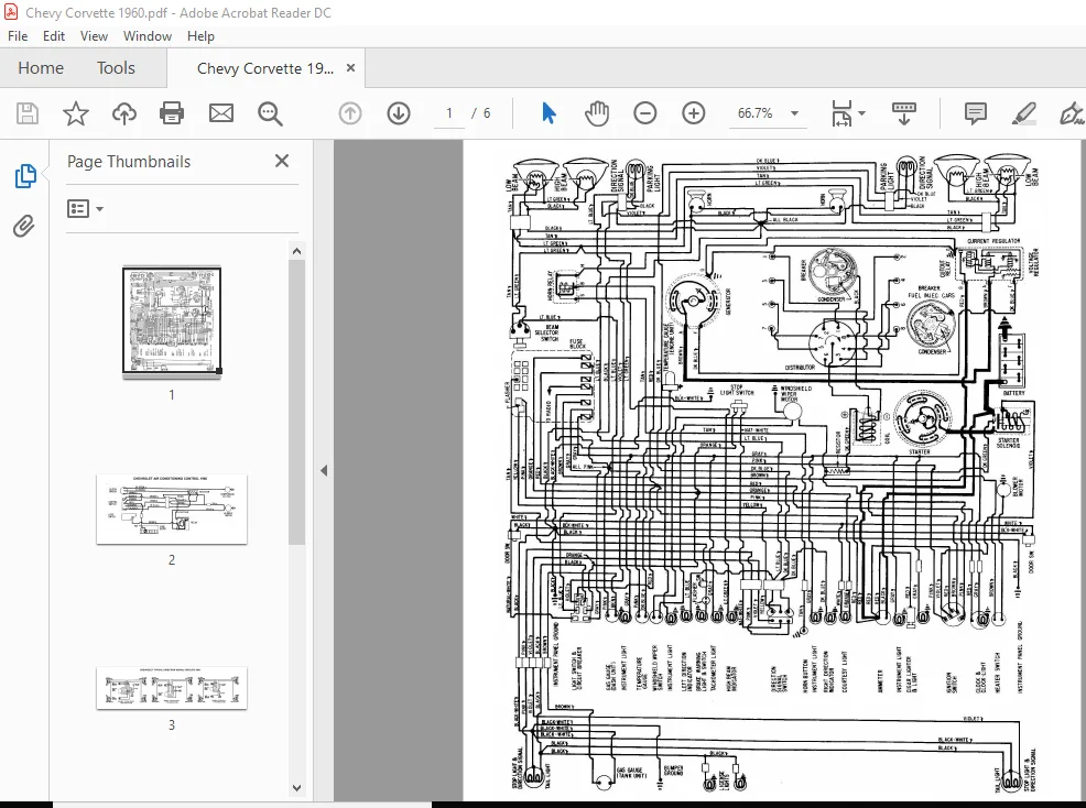 1966 Corvette Wiring Diagrams Book