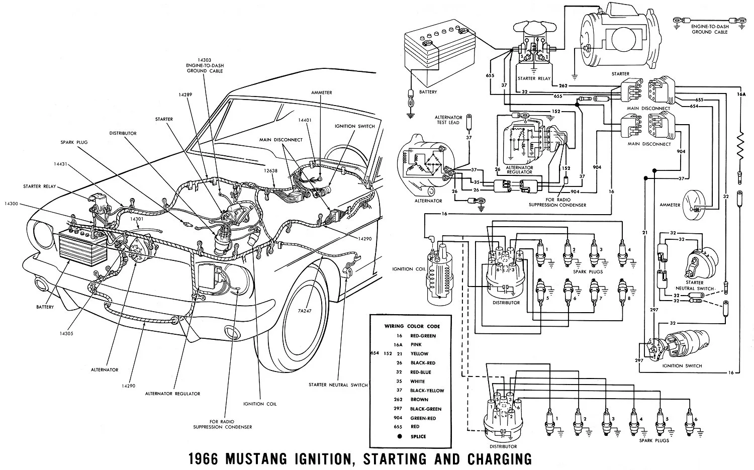 1966 Ford Mustang Electrical Wiring Diagrams