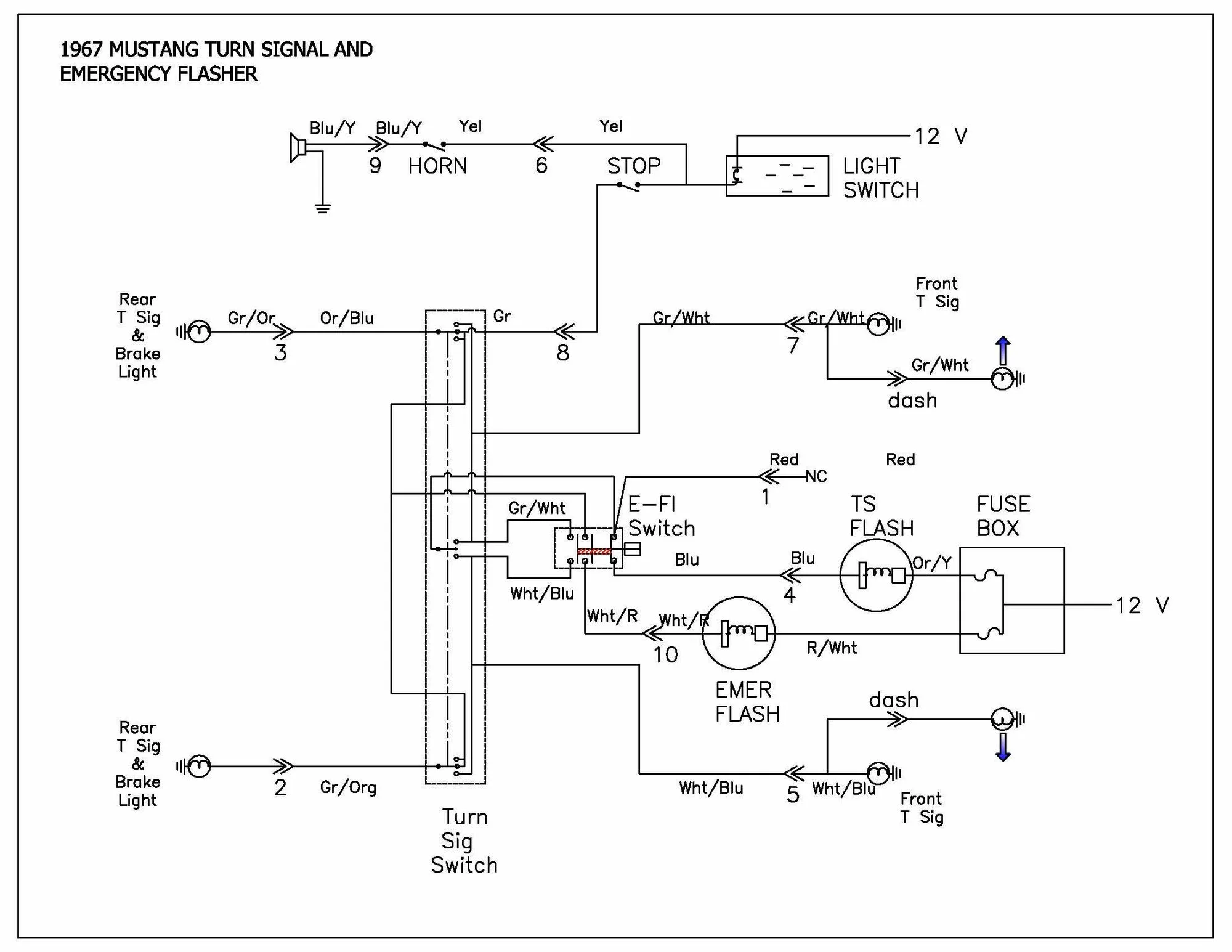 1966 Mustang Turn Signal Wiring Diagram