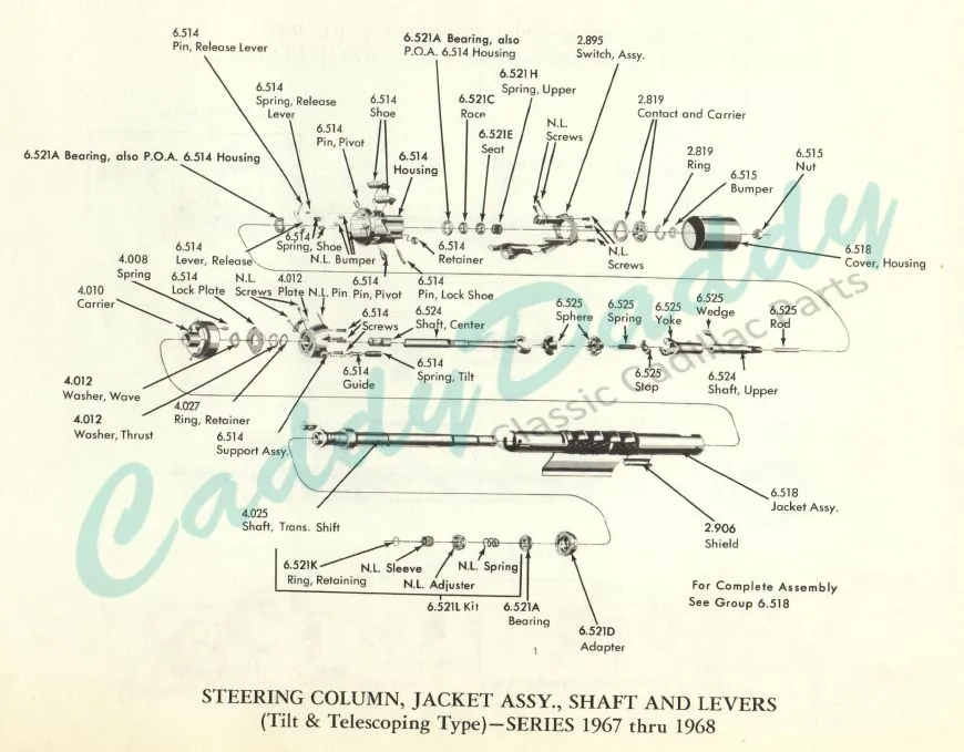 1968 Cadillac Steering Column Wiring Diagram