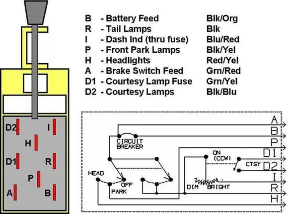 1968 Mustang Headlight Switch Wiring Diagram
