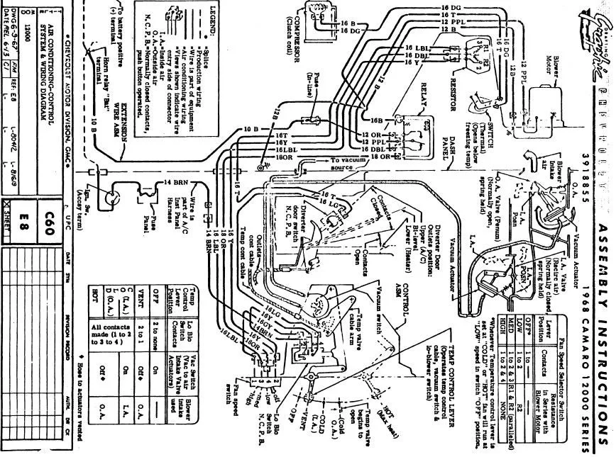 1969 Camaro Ac Wiring Diagram