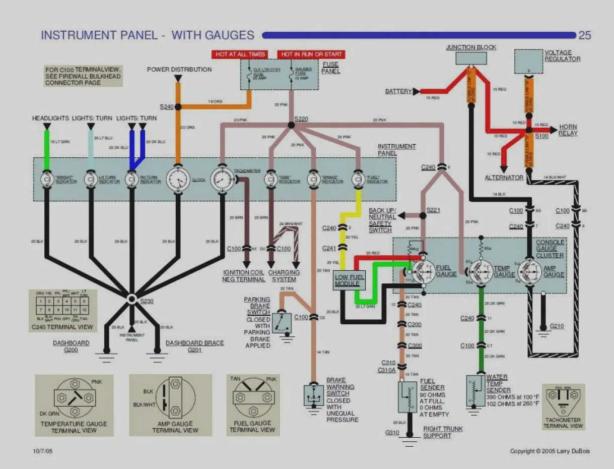 1969 Camaro Console Gauge Wiring Diagram