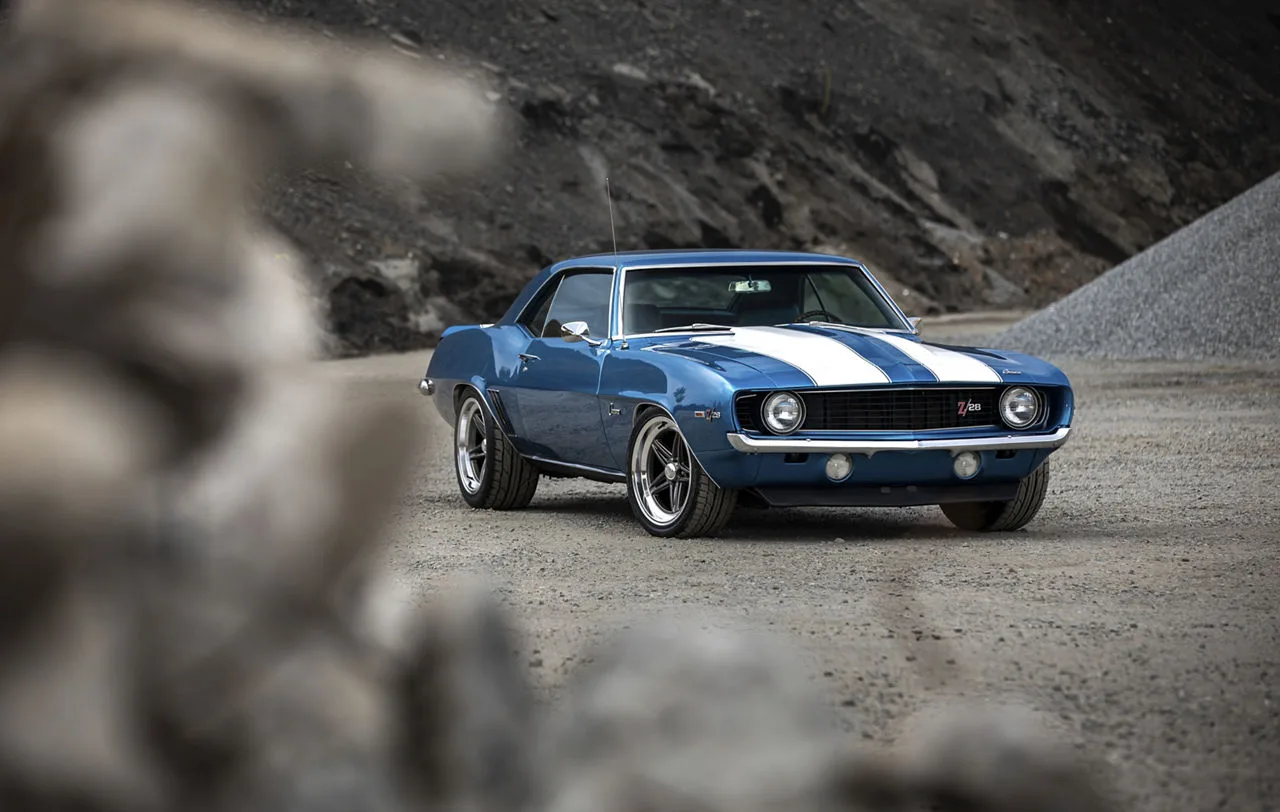 1969 Chevrolet Camaro American Racing Groove Black Wheel Pros