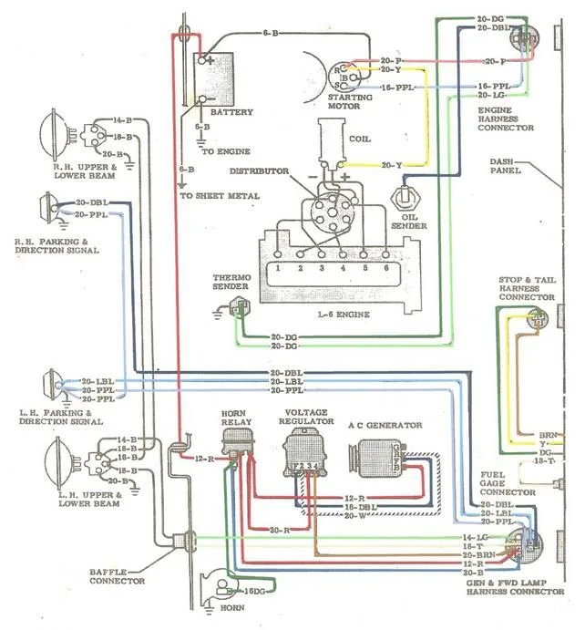 1969 Chevy Truck C10 Wiring Diagram